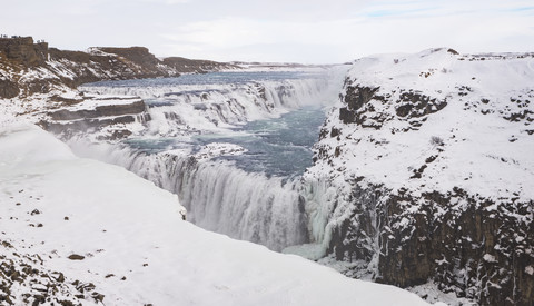 Island, Wasserfall Gullfoss, lizenzfreies Stockfoto