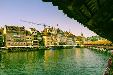 Switzerland, Luzern, Chapel bridge and old town - PUF00683