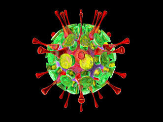 Influenza-Virus, 3D-Rendering - SPCF00159