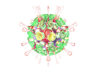 Influenza-Virus, 3D-Rendering - SPCF00160