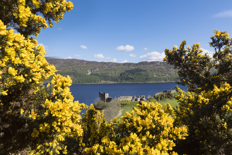 UK, Schottland, Loch Ness, Drumnadrochit, Urquhart Castle, lizenzfreies Stockfoto