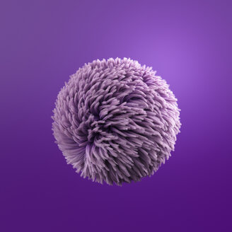 Fluffy purple ball, 3d rendering - AHUF00415