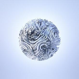 Abstract metal sphere, 3d rendering - AHUF00429