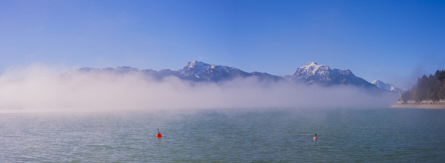 Deutschland, Bayern, Allgäu, Morgenstimmung am Forggensee - WGF01108