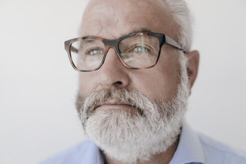 Portrait of serious mature man with beard and glasses - JOSF01695