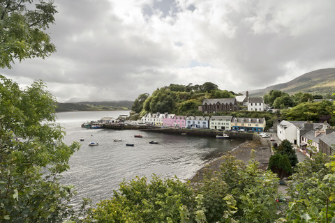 UK, Schottland, Isle of Skye, Portree, Hafen, lizenzfreies Stockfoto