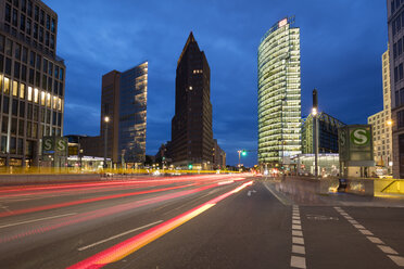 Germany, Berlin, view to Potsdamer Platz at twilight - WIF03433