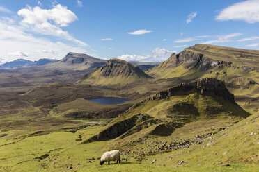 UK, Schottland, Innere Hebriden, Isle of Skye, Trotternish, Quiraing, Blick auf Loch Cleat - FOF09370