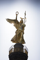 Germany, Berlin, goddess of victory on Berlin Victory Column at backlight - WIF03437