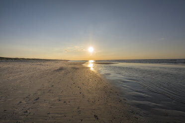 Germany, Lower Saxony, East Frisian Island, Juist, sunset on the beach - ODF01551