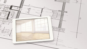 Smart Home App auf digitalem Tablet - UWF01260
