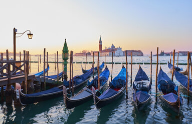 Italy, Venice, View of Giudecca from St Mark's Square with gondolas - MRF01738