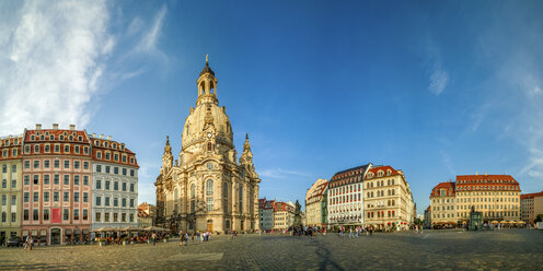 Germany, Dresden, panoramic view of Neumarkt with Church of Our Lady - PUF00722