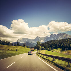 Germany, Bavaria, alpine landscape and road - PUF00735