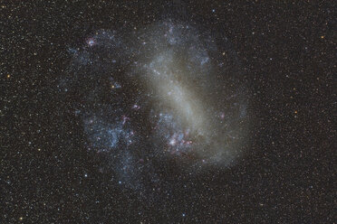 Namibia, Region Khomas, near Uhlenhorst, Astrophoto of the Large Magellanic Cloud (LMC, PGC 17223), irregular galaxy visible from the southern hemisphere - THGF00017