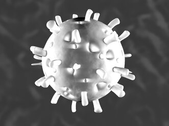 3D gerenderte Illustration einer anatomisch korrekten Konvergenz zu einem Rotavirus - SPCF00164