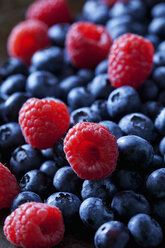 Blueberries and raspberries, close-up - CSF28330