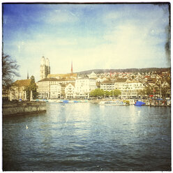 Schweiz, Zürich, Blick auf das Grossmünster - PUF00752