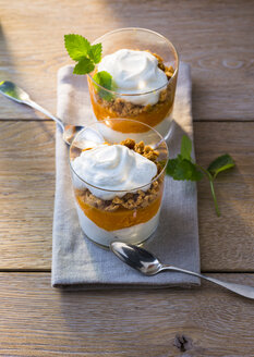 Glasses of pumpkin curd cheese dessert - PPXF00073