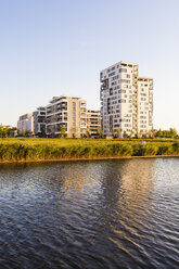 Germany, Sindelfingen, Boeblingen Flugfeld, view to development area at Langer See - WDF04159