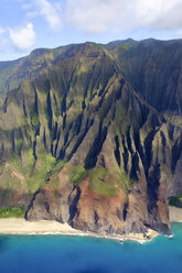 USA, Hawaii, Kauai, Na Pali Küste, Luftaufnahme - HLF01041