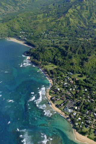 USA, Hawaii, Kauai, Nordküste, Luftaufnahme, lizenzfreies Stockfoto