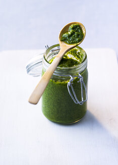 Glass of homemade pesto - PPXF00119