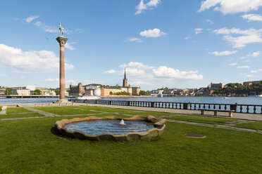 Schweden, Stockholm, Riddarholmen vom Stadthuset aus gesehen - SJF00204