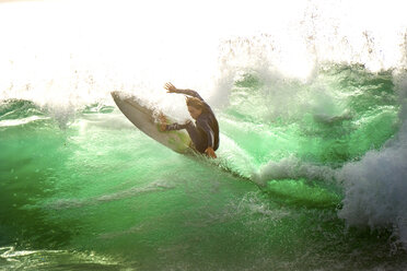 Spain, Tenerife, Surfer on the ocean - SIPF01821