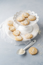 Biscuits with sugar icing and coconut flakes - MYF01980