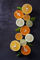 Halved lemons, limes, tangerines and oranges - CSF28475