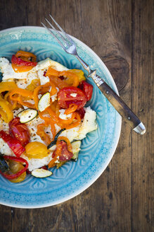 Gebackener Ziegenkäse mit Paprika, Tomate und Zucchini - LVF06356