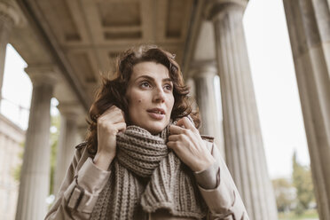 Germany, Berlin, portrait of woman in autum - KMKF00047