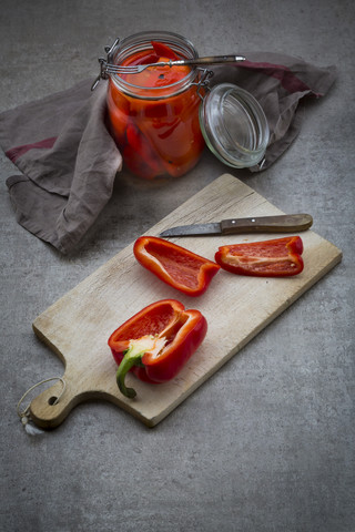 Eingelegte geröstete Paprika, lizenzfreies Stockfoto