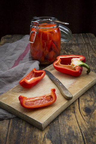 Eingelegte geröstete Paprika, lizenzfreies Stockfoto