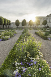 Germany, Lower Saxony, Hanover, Herrenhaeuser Gaerten, Baroque garden in the evening - PVCF01129