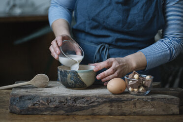 Woman preparing dessert, partial view - ALBF00190