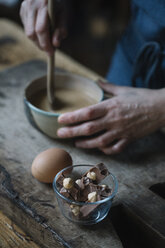 Woman preparing dessert, partial view - ALBF00191