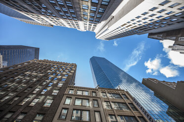 USA, New York City, Wolkenkratzer von unten gesehen - ZEF14666