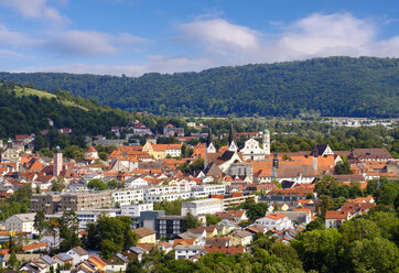 Germany, Bavaria, Altmuehl Valley, Eichstaett, townscape with old town and cathedral - SIEF07582