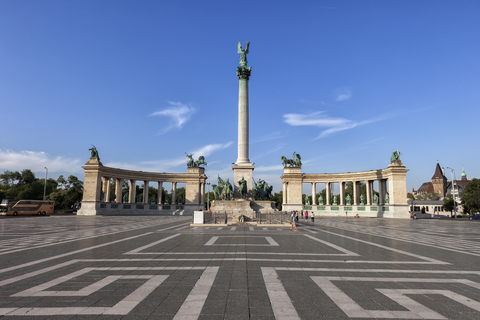 Hungary, Budapest, Millennium Monument on Heroes' Square stock photo