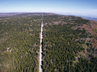 USA, West Virginia, Luftaufnahme einer Straße durch das Dolly Sods Wilderness Gebiet - BCDF00336