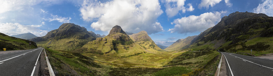 Großbritannien, Schottland, Schottische Highlands, Glencoe, Gebirgsmassiv Bidean Nam Bian, Pass of Glen Coe - FOF09468