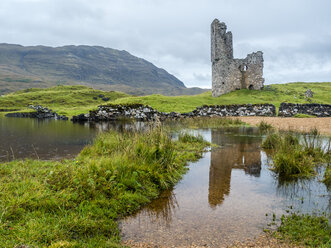 UK, Schottland, Highland, Loch Asynt, Burgruine Ardvreck - STSF01412