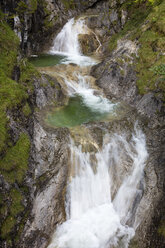 Deutschland, Bayern, Oberbayern, Bayrischzell, Wasserfall Gruene Gumpe - WIF03450
