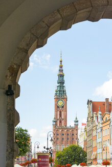 Polen, Pommern, Danzig, Blick vom grünen Tor zum Rathaus, Langgasse - CSTF01519