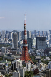 Japan, Tokyo, City view with Tokyo Tower - THAF02070