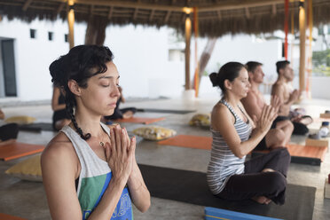 Yoga class meditating - ABAF02189