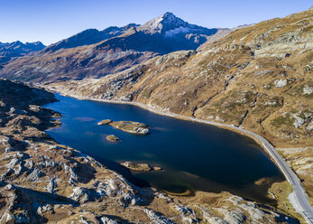 Switzerland, Canton of Graubuenden, Swiss Alps, San Bernardino Pass, Passo del San Bernardino and lake - STSF01434
