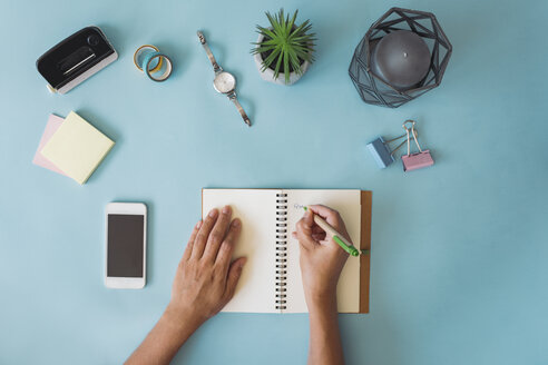 Business desk from above - MOMF00327